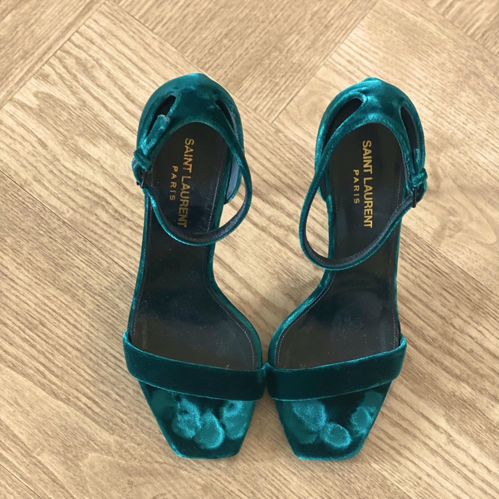 Saint Laurent Velvet Sandals